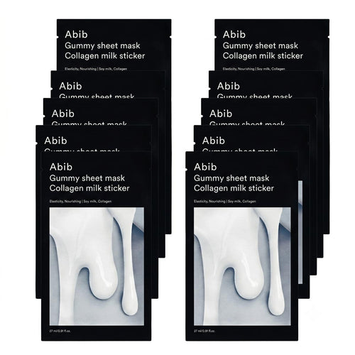 Abib Gummy Sheet Mask Collagen Milk Sticker — 10 ფურცელი