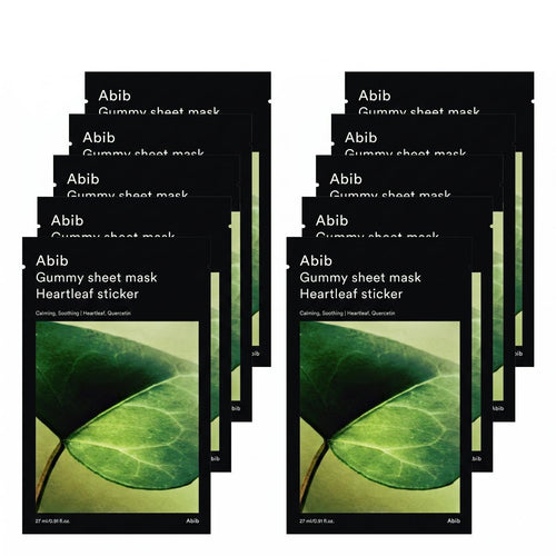 Abib Gummy Heartleaf Sticker ქსოვილის ნიღაბი 10 ცალი