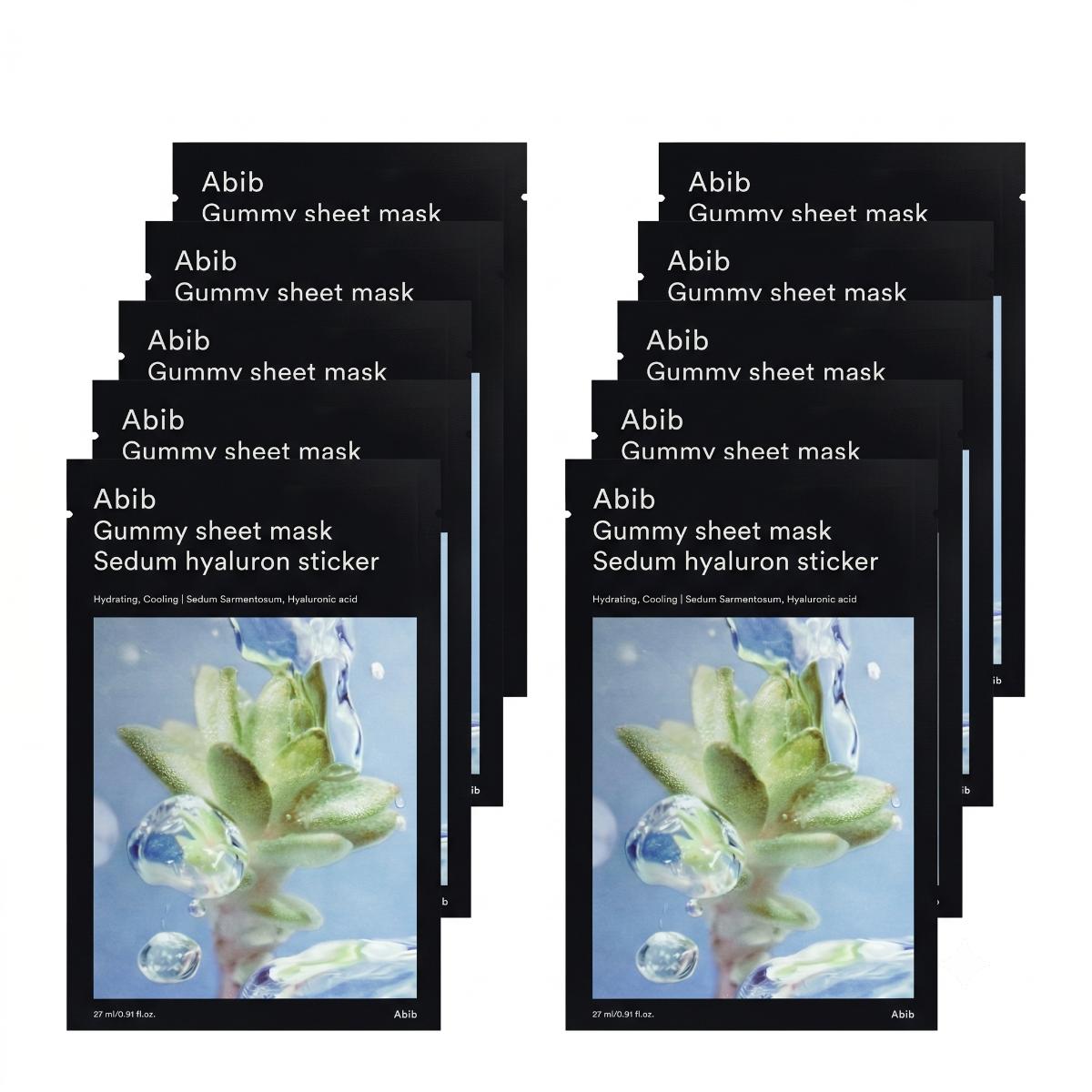 Abib Gummy Sheet Mask Sedum hyaluron sticker — 10 ფურცელი