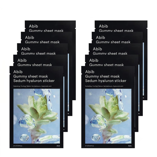 Abib Gummy Sheet Mask Sedum hyaluron sticker — 10 ფურცელი