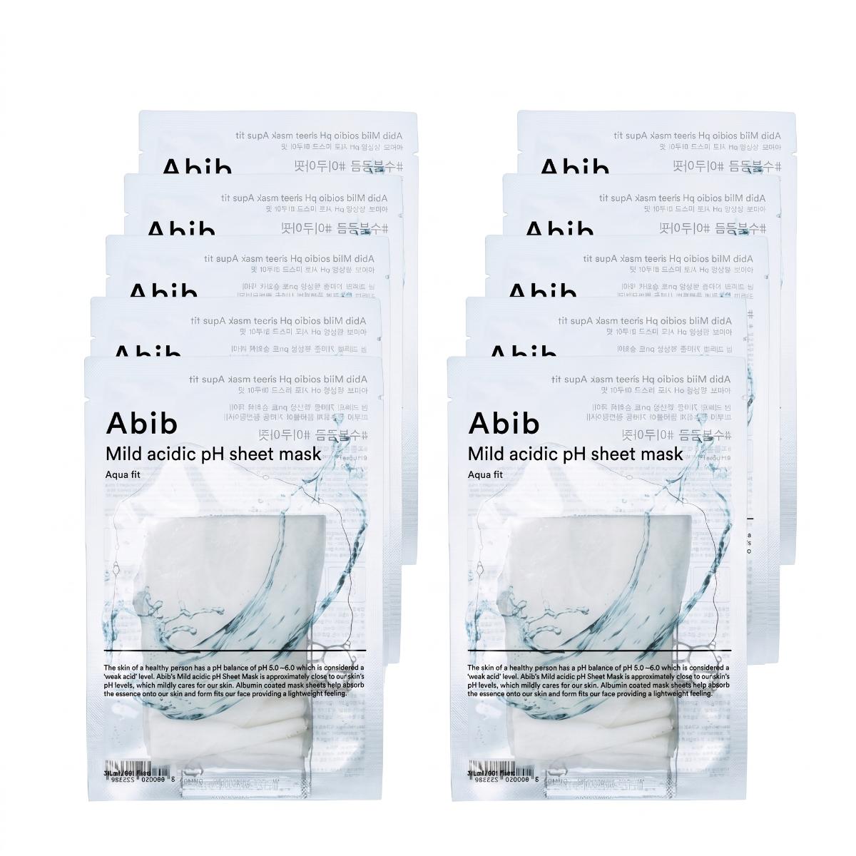 Abib Mild Acidic pH Sheet Mask Aqua Fit — 10 ფურცელი