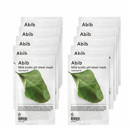 Abib Mild Acidic pH Sheet Mask Heartleaf Fit — 10 ფურცელი