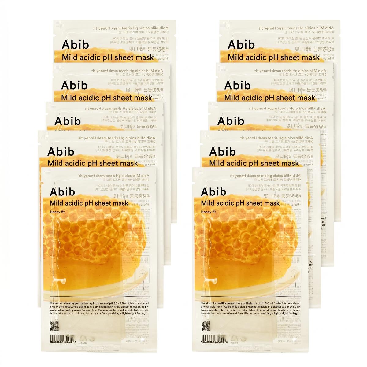 Abib Mild Acidic pH Honey Fit ქსოვილის ნიღაბი 10 ცალი