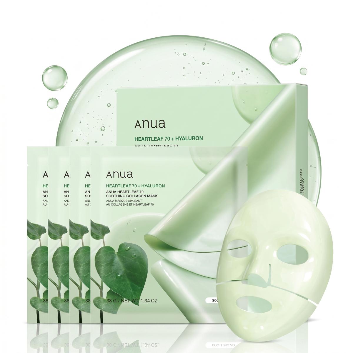 Anua Heartleaf ფურცლოვანი ნიღაბი 4ea