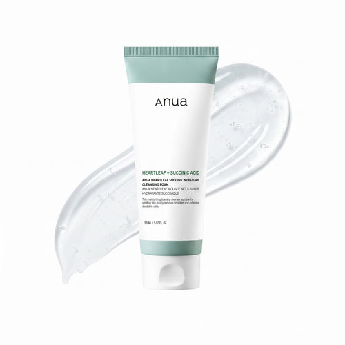 Anua Heartleaf Succinic Moisture გამწმენდი ქაფი 150ml