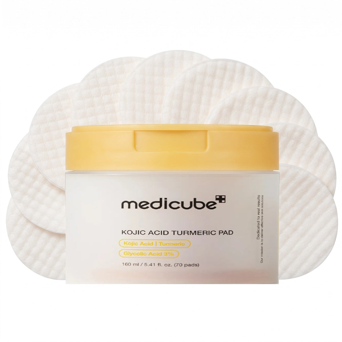 medicube Kojic Acid Turmeric ტონერის პადები 70 ცალი
