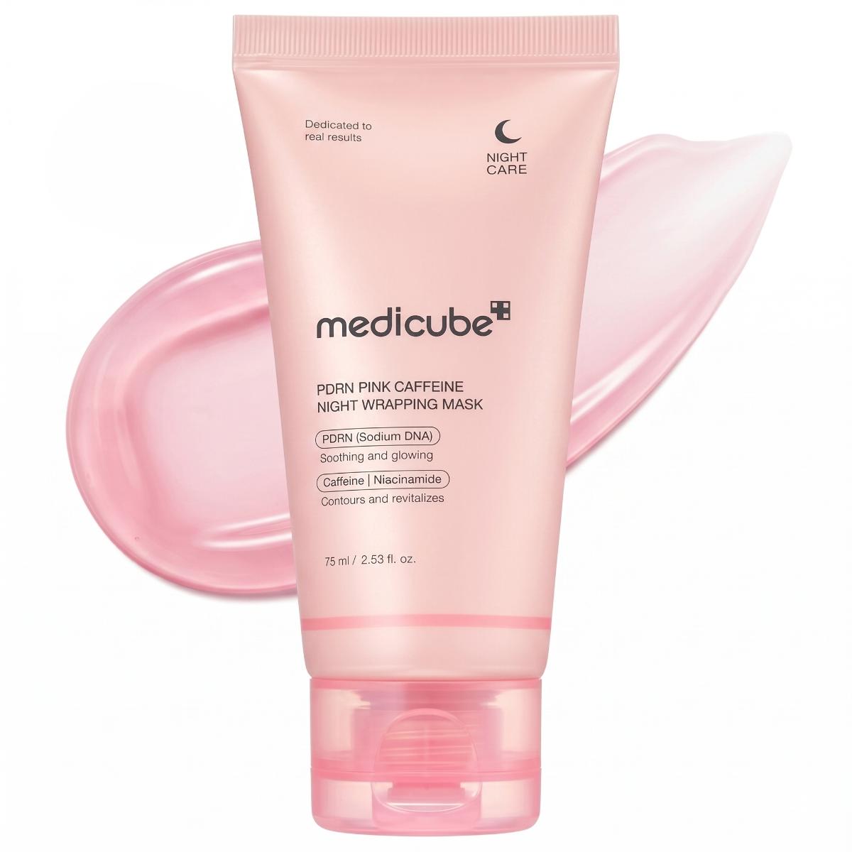 MEDICUBE PDRN Pink Caffeine Night Wrapping Mask 75ml — ღამის ნიღაბი