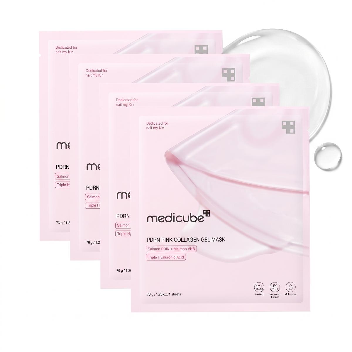 MEDICUBE Pink PDRN გელის ნიღაბი 4ea
